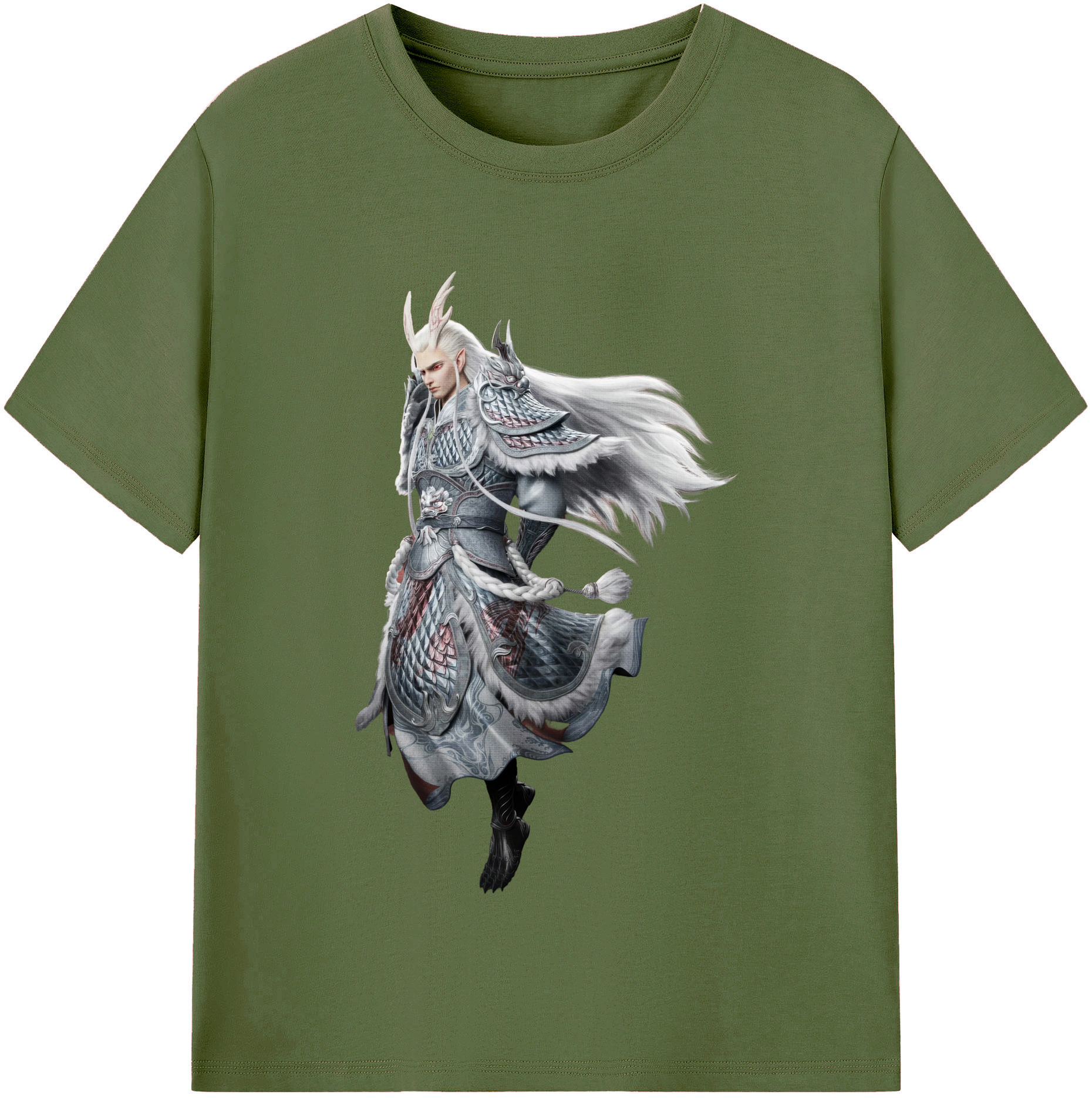 （画像用） Ne Zha 2 ナタ 魔童の大暴れ 綿100％半袖Tシャツ（フロントプリント）